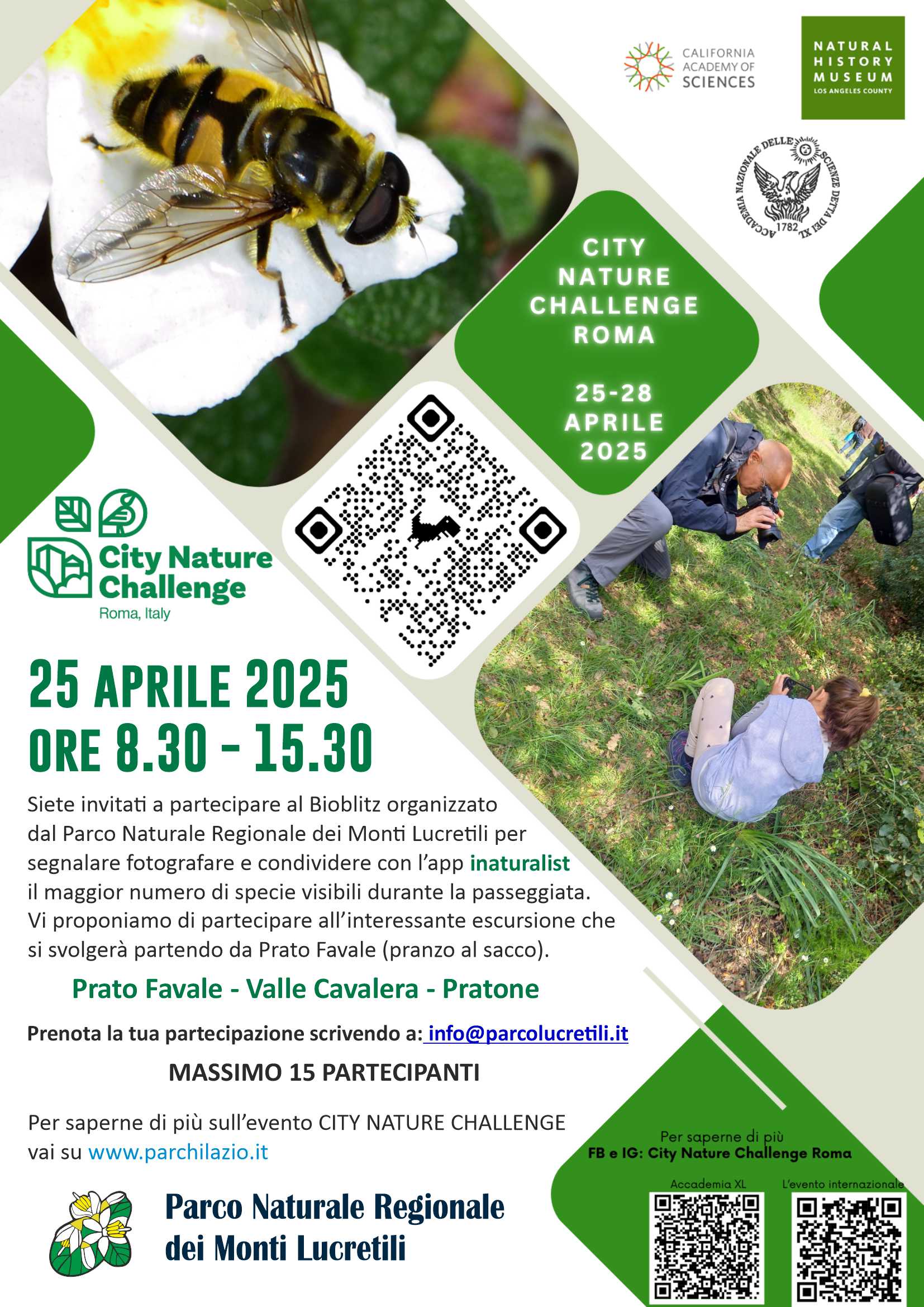 City Nature Challenge 2025 ai Monti Lucretili