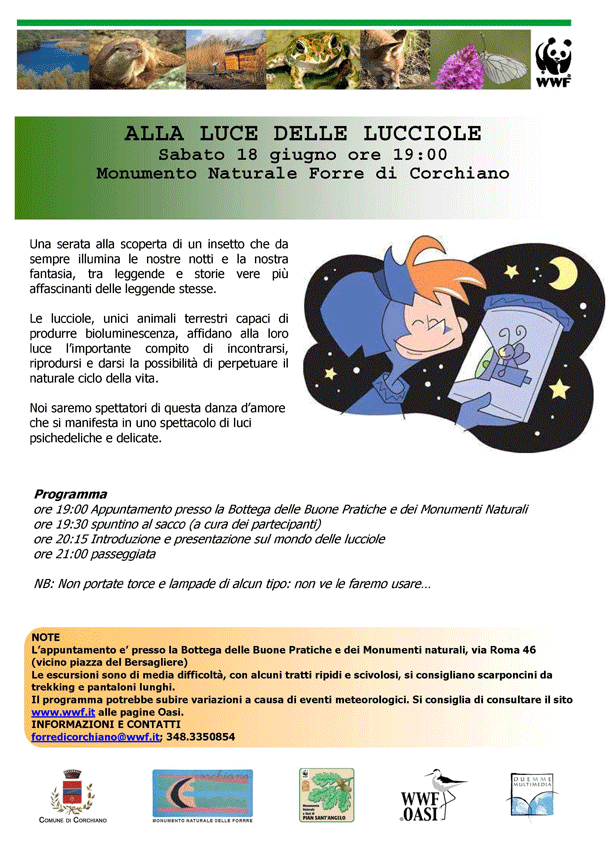 Giorniverdi - Alla luce delle lucciole - Monumento Naturale Regionale Forre di Corchiano