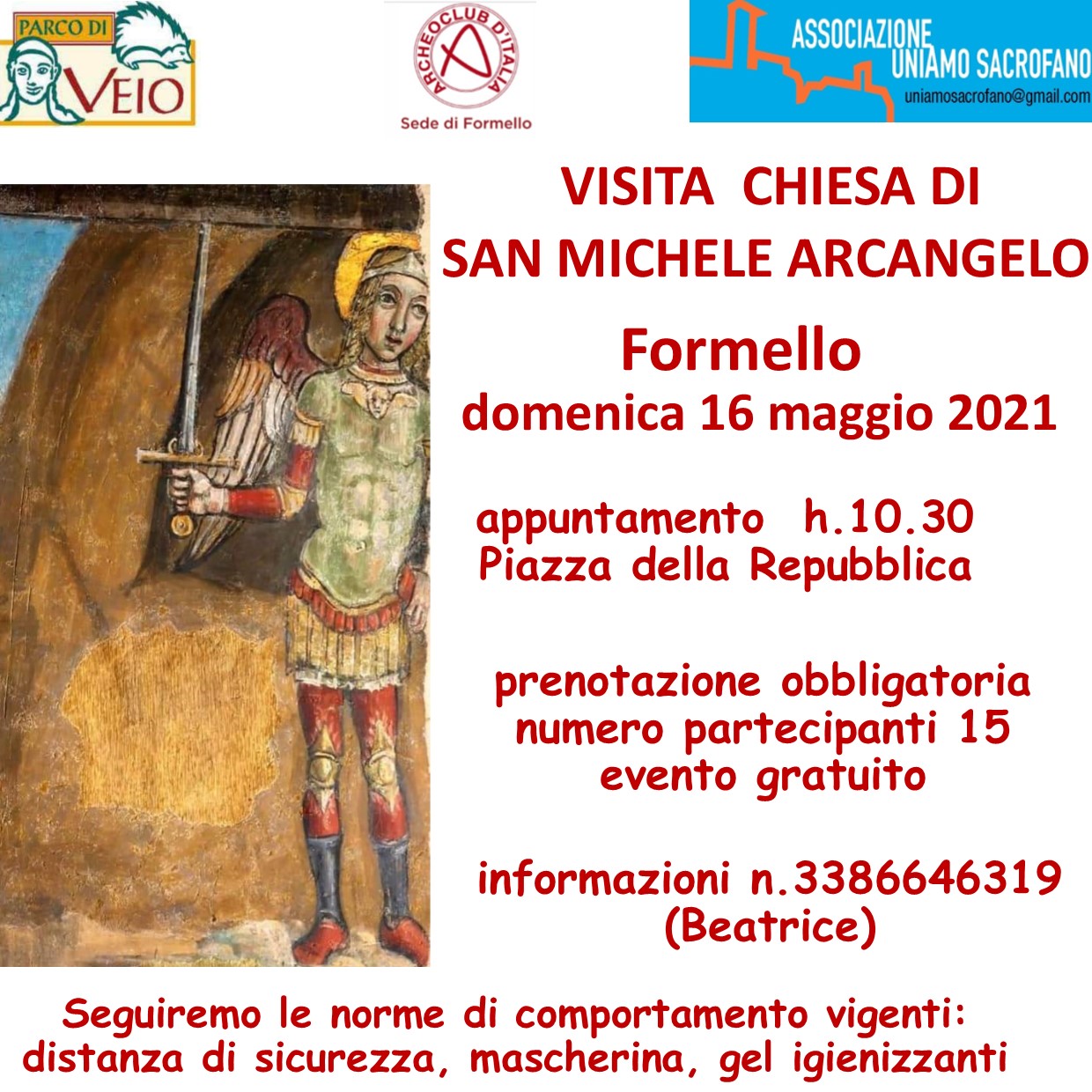 locandina visita guidata Formello 16 maggio 2021