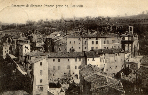 Cartolina del borgo di Mazzano Romano prima del 1940 - concessa da Franco Litta