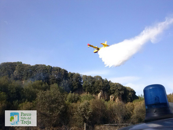 Incendio presso la Fornace, nel Parco - foto Elena Sciacca