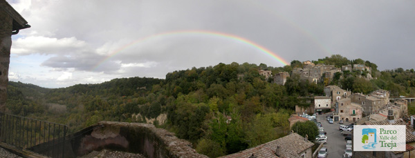 Vista dal Palazzo Baronale verso Calcata nuova - foto Archivio Parco