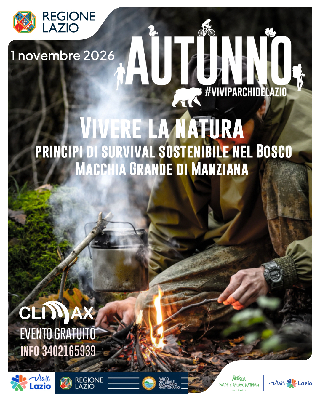 Vivere la natura: principi di survival sostenibile nel Bosco Macchia Grande di Manziana- TESORI NATURALI 2026