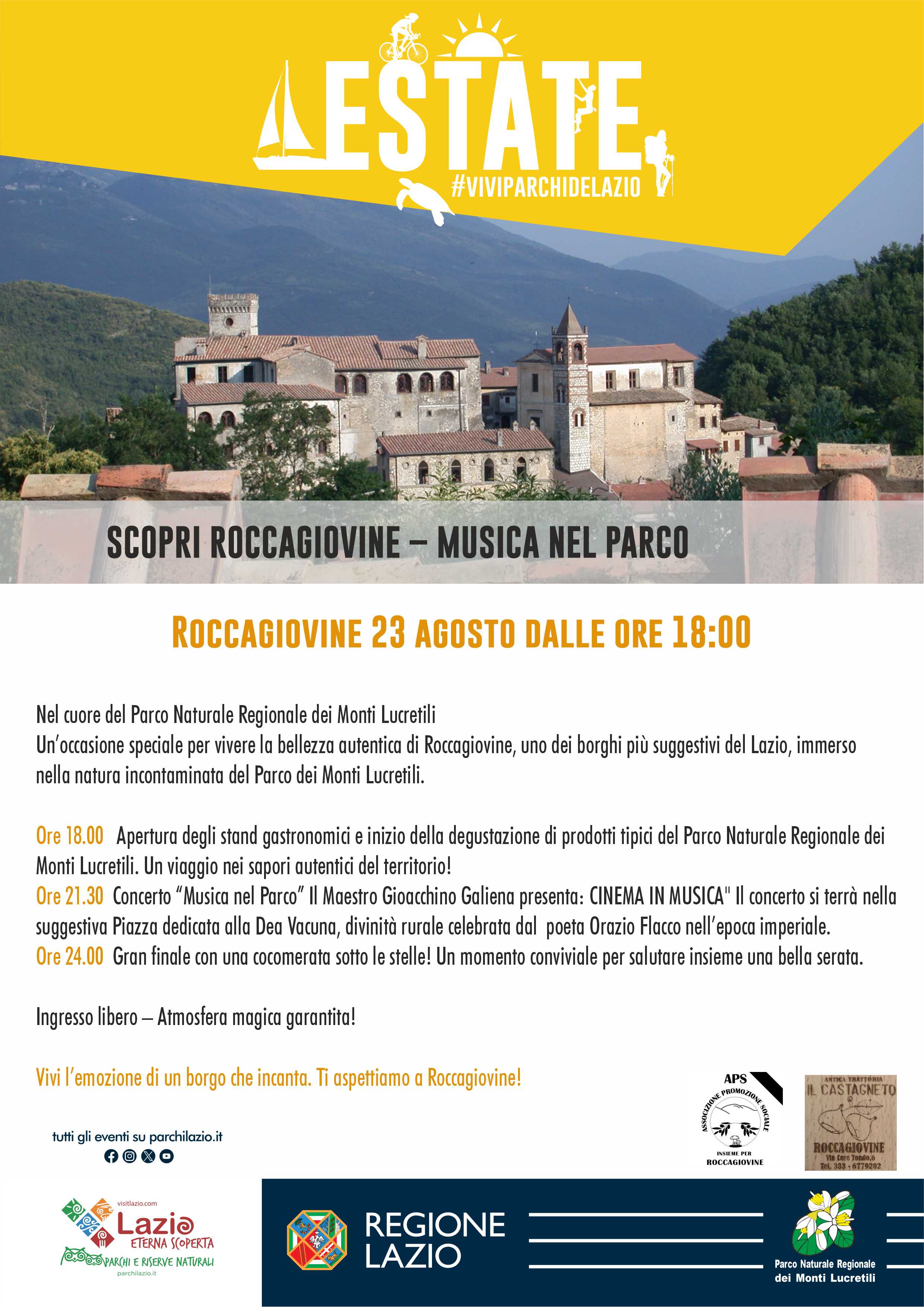 SCOPRI ROCCAGIOVINE – MUSICA NEL PARCO
