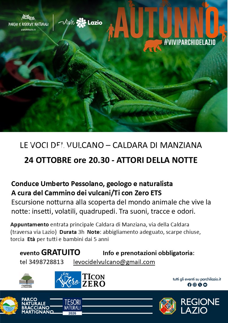 Le voci del vulcano – Attori della notte- TESORI NATURALI 2026