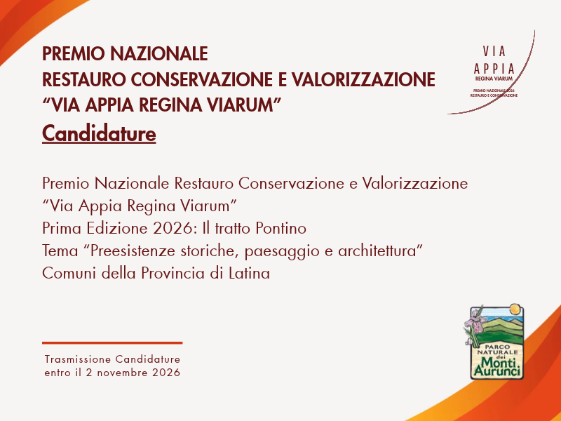Premio Nazionale Restauro, Conservazione e Valorizzazione "Via Appia Regina Viarum"