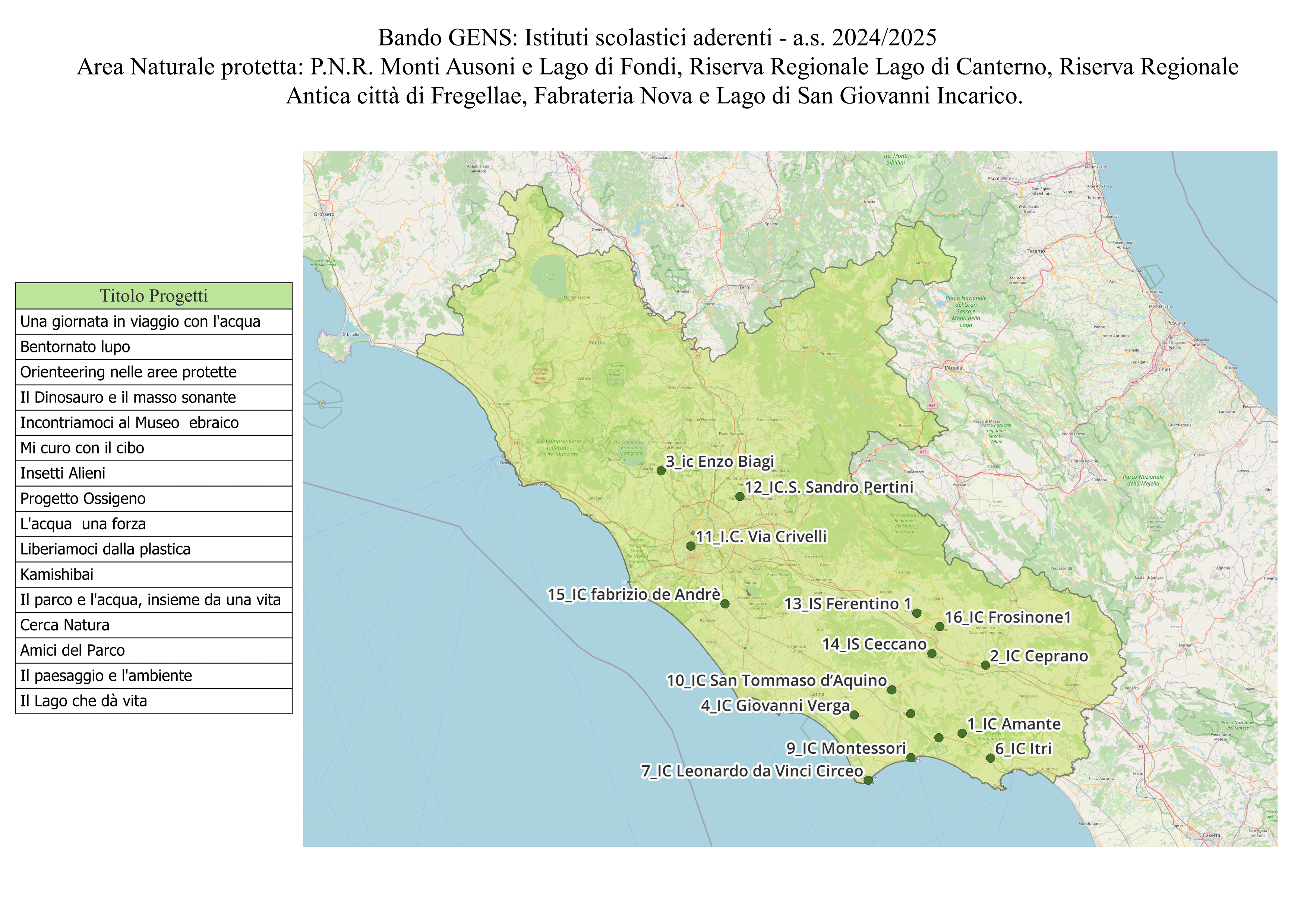 PROGETTI DI EDUCAZIONE AMBIENTALE CATALOGO GENS 2.0