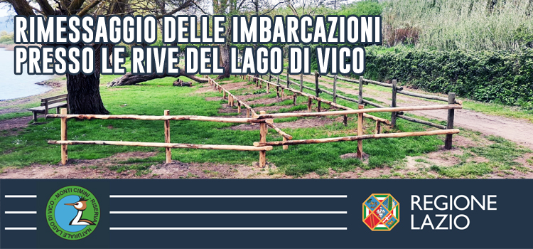 Rimessaggio dei natanti presso le rive del lago di Vico