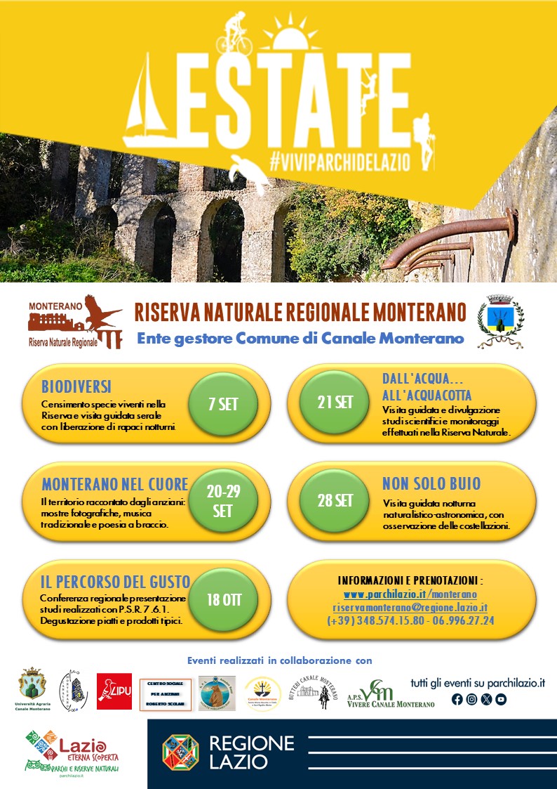 Eventi Estate Parchi Lazio nella RNR Monterano