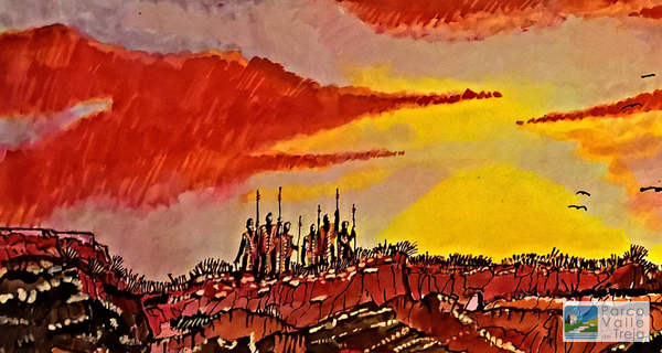 Particolare di uno dei quadri di Alessandro Lomuti