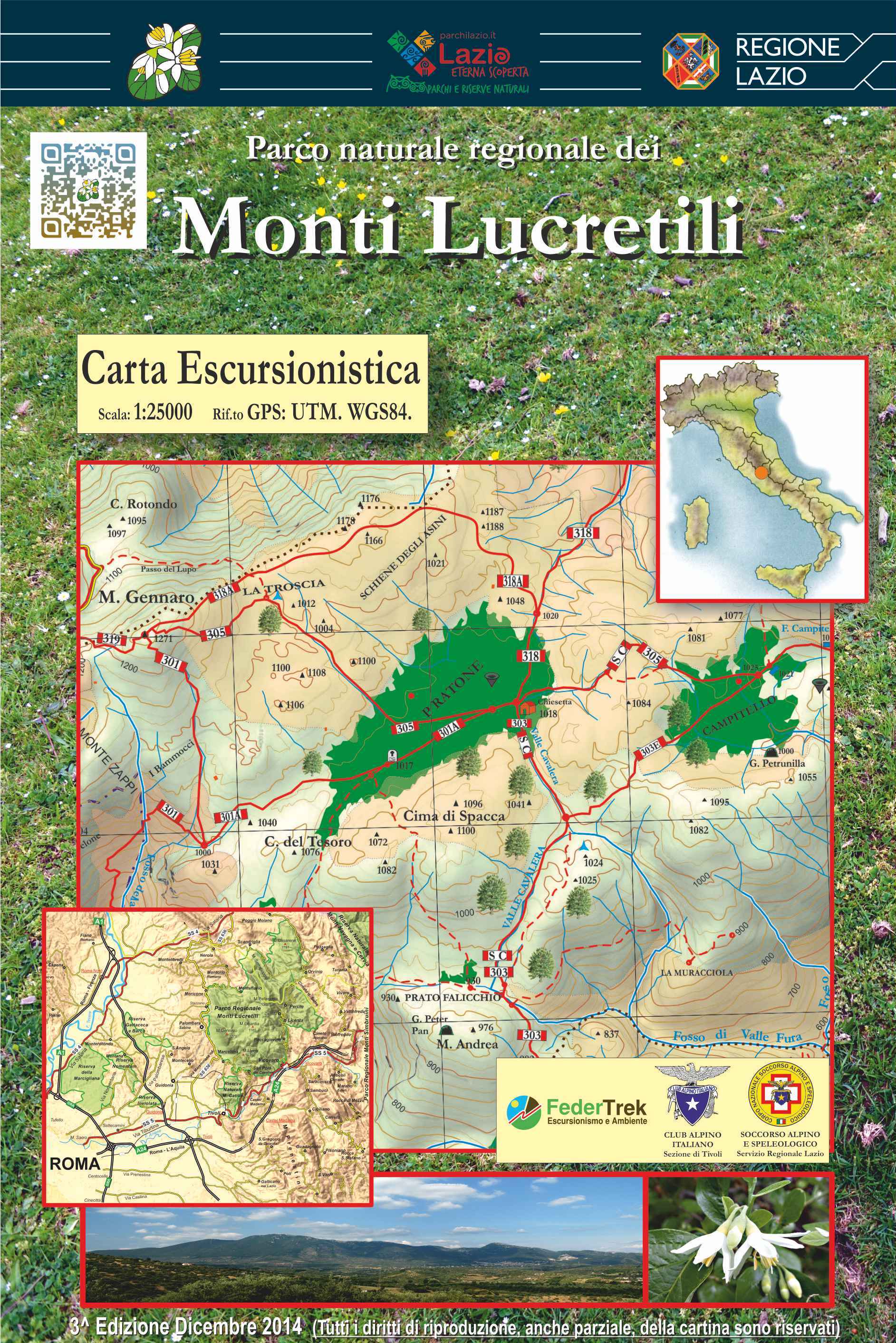 Nuova Cartina Escursionistica del Parco dei Monti Lucretili