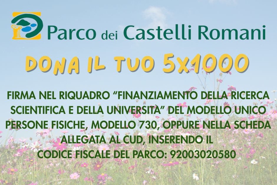 Il Parco dei Castelli Romani invita a destinare il 5×1000