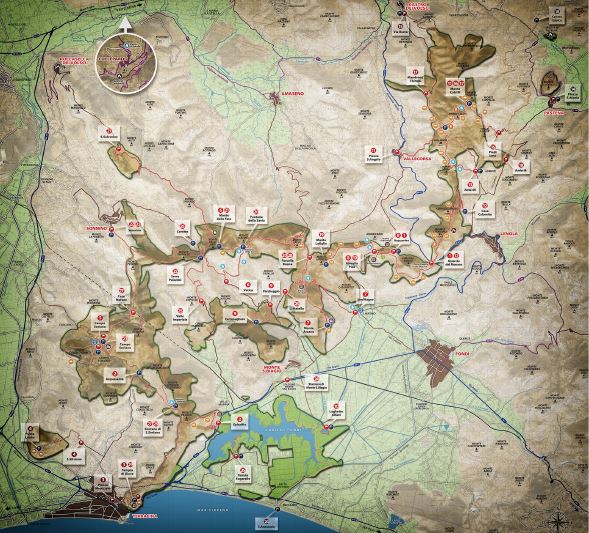 Planimetria sentieristica generale.