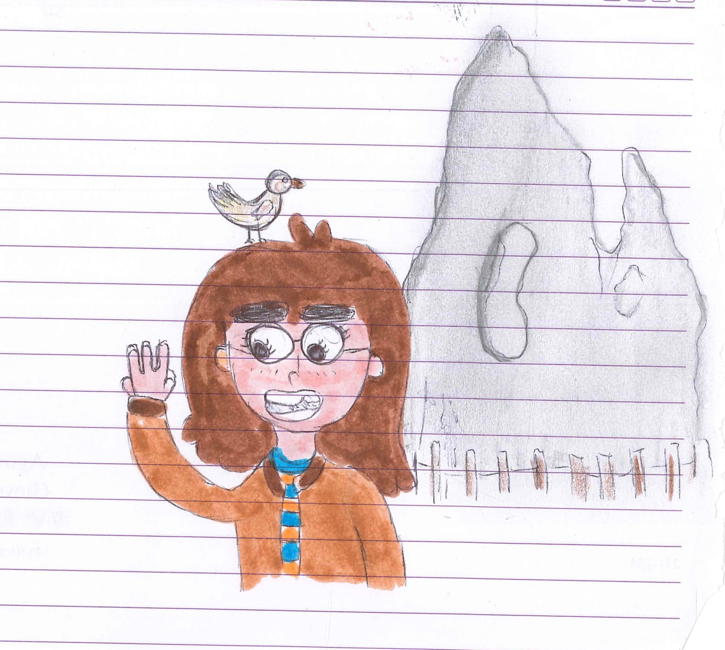 Disegno Gabi e il dinosauro di Camposoriano