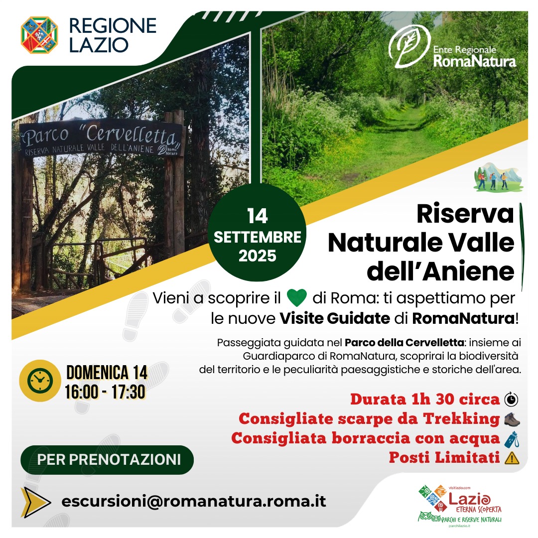 Passeggiata Guidata nella Riserva Naturale Valle dell'Aniene