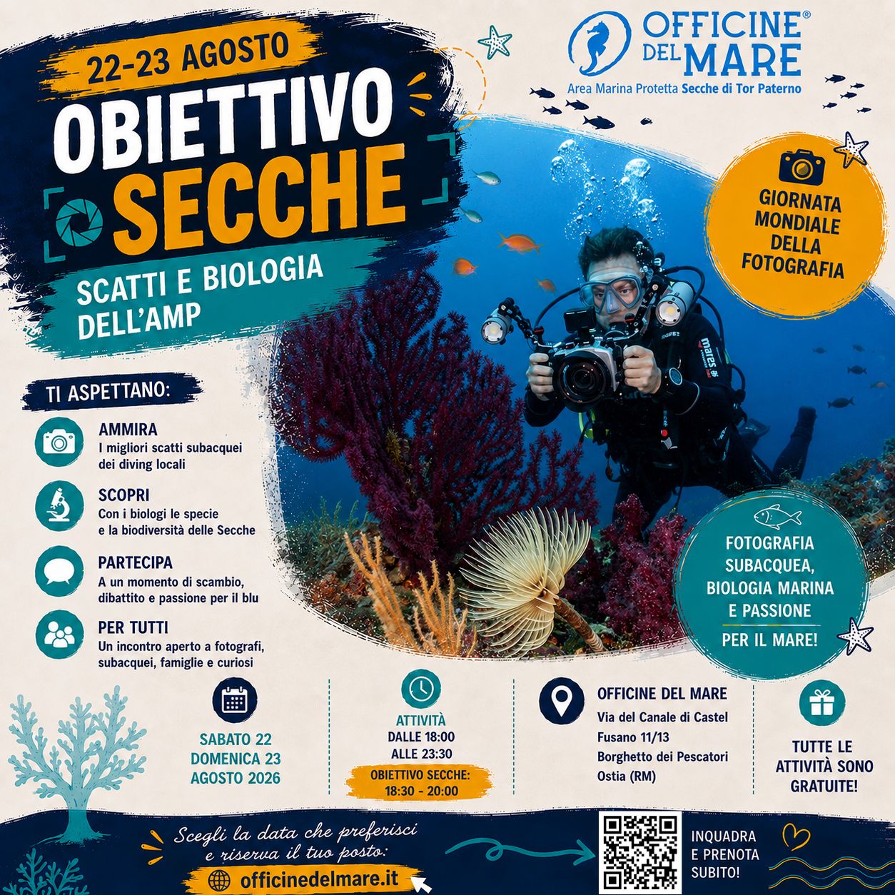 OBIETTIVO SECCHE: SCATTI E BIOLOGIA DELL'AREA MARINA PROTETTA