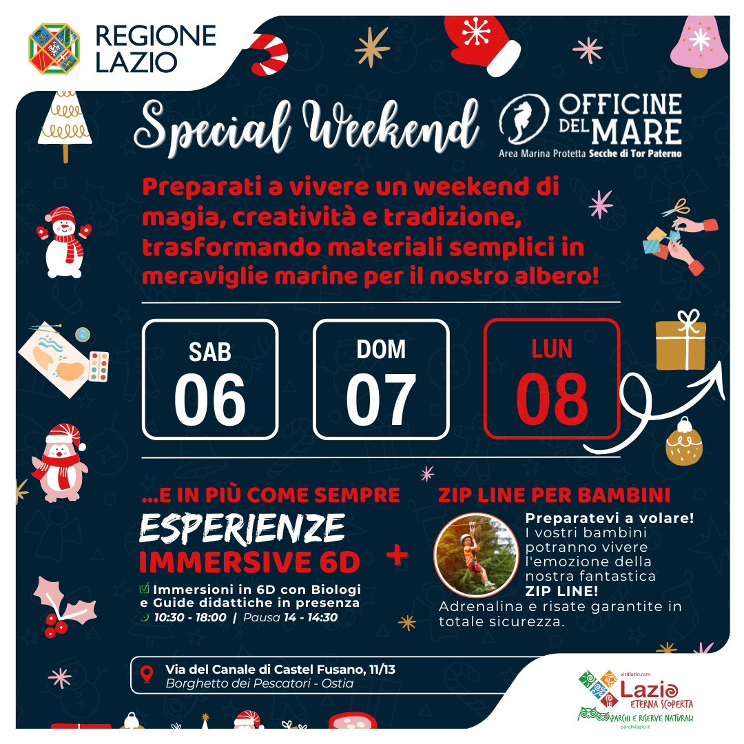 L'Incanto del Natale nasce… dal Mare - Immersioni 6D, Zipline & Laboratori Natalizi