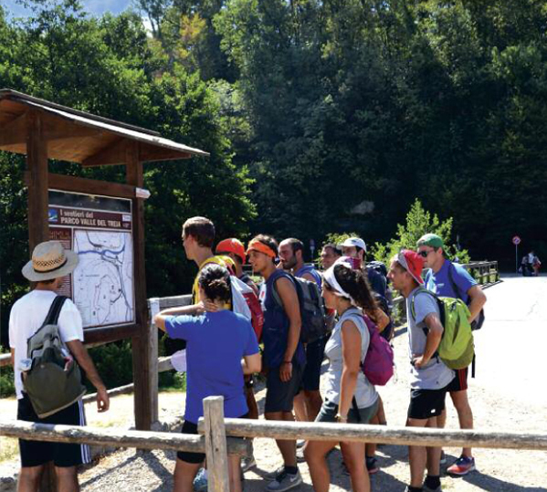 gruppo di escursionisti a Monte Gelato