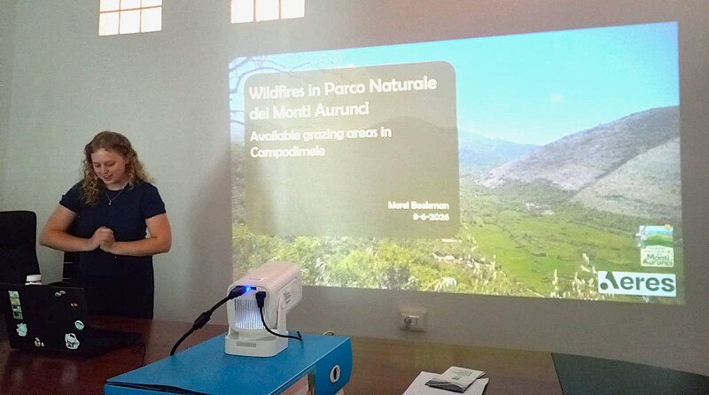 Merel Beekman conclude il tirocinio al Parco Naturale dei Monti Aurunci