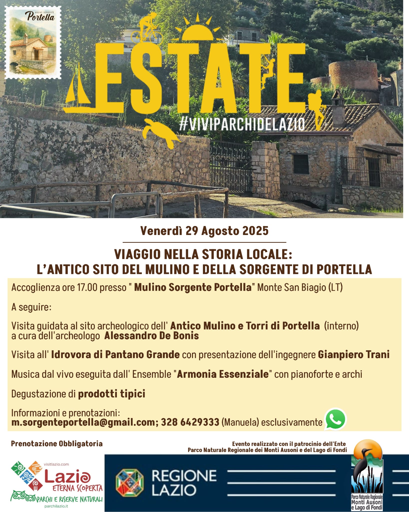 "Viaggio nelle storia locale: l'antico sito del mulino e della sorgente di Portella"