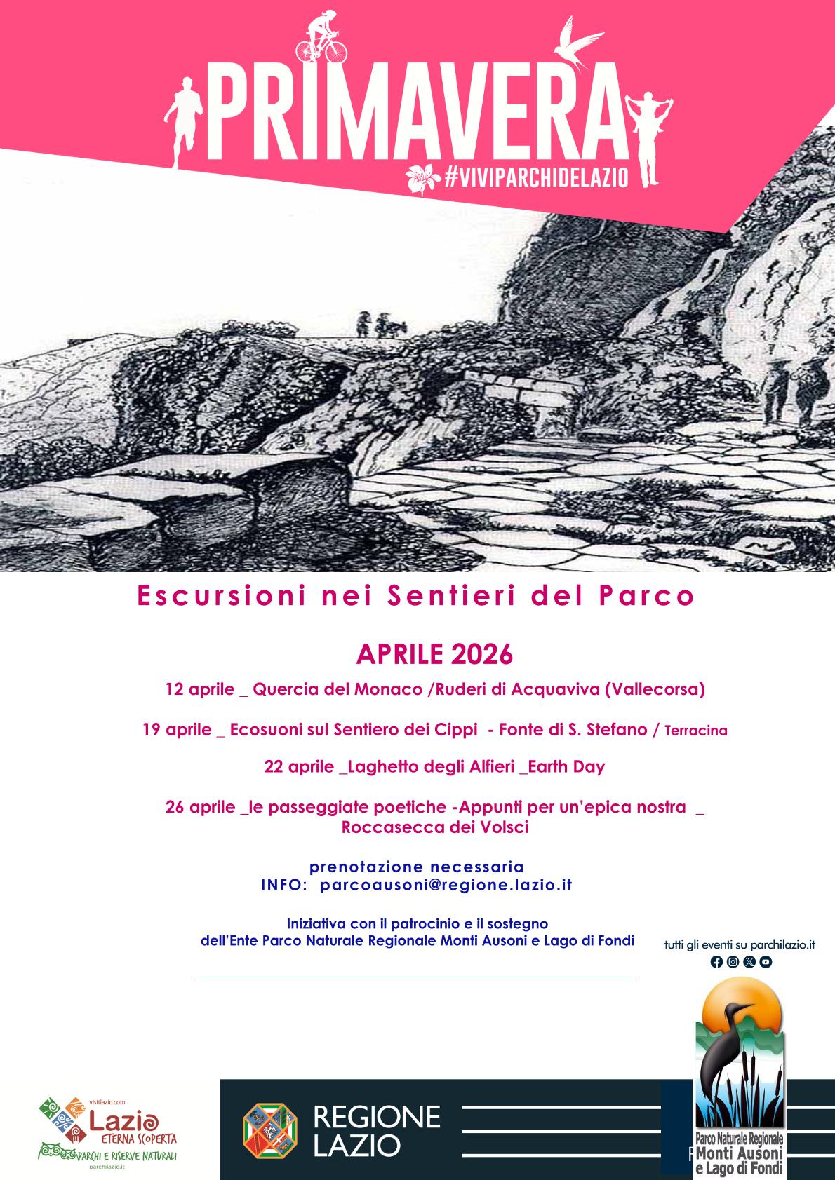 Escursioni nei Sentieri del Parco - 28 aprile - "Appunti per un'epica nostra Roccasecca dei Volsci"