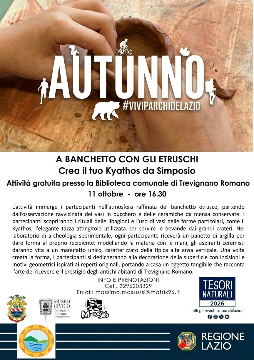A Banchetto con gli Etruschi: Crea il tuo Kyathos da Simposio - TESORI NATURALI 2026