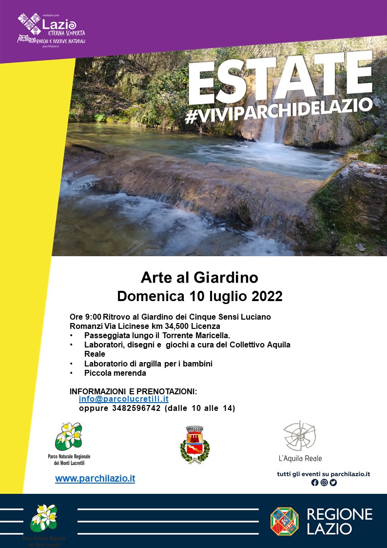 Locandina del 10 luglio al Giardino