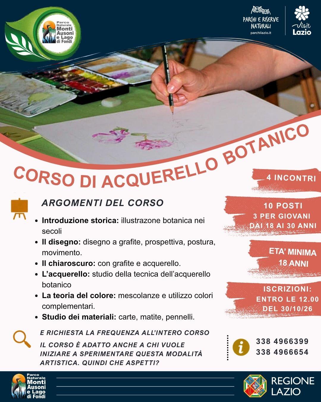 COMUNICARE LA NATURA CON IL DISEGNO: AL VIA IL CORSO DI ACQUERELLO BOTANICO