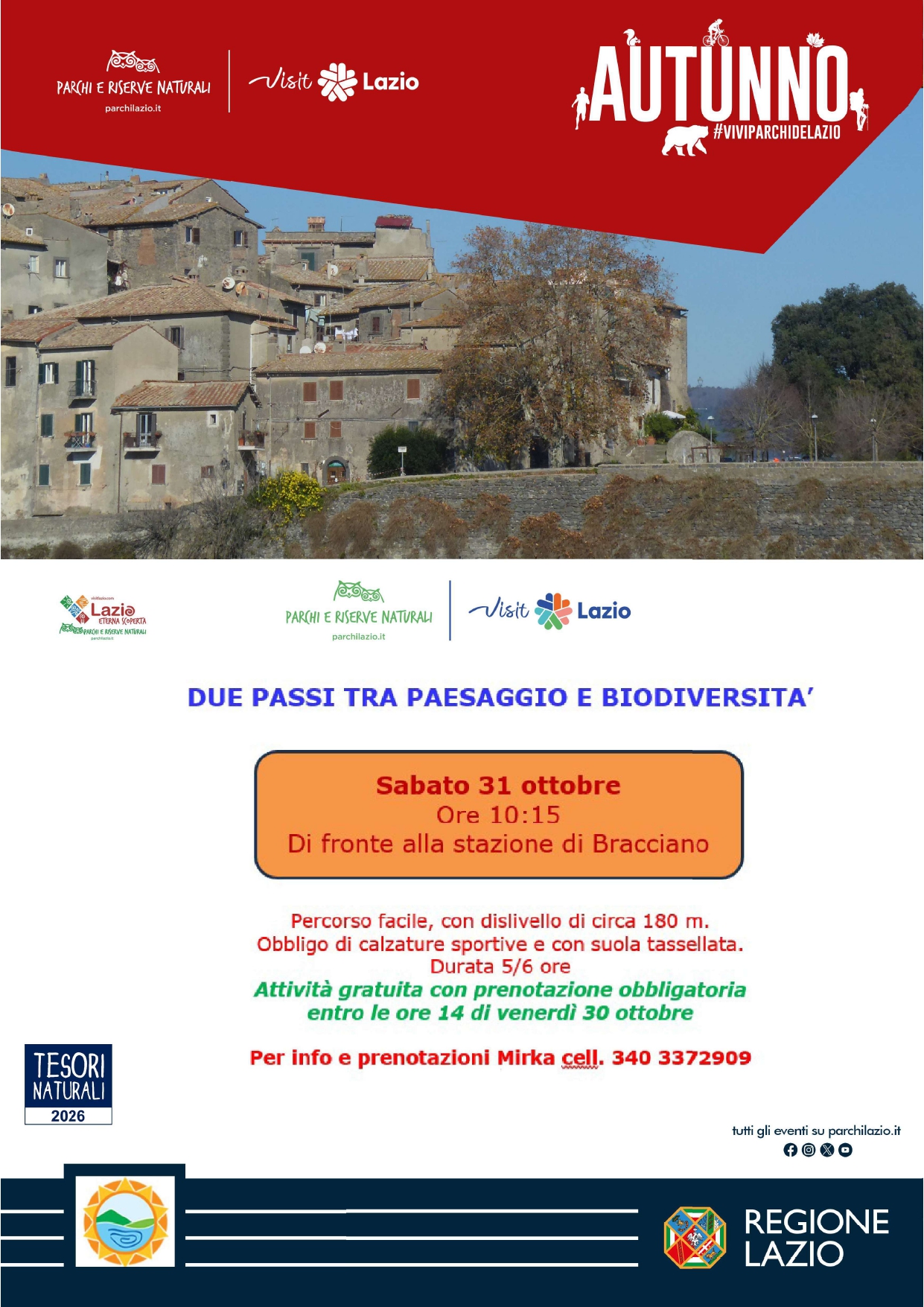 Due passi tra paesaggio e biodiversità - TESORI NATURALI 2026