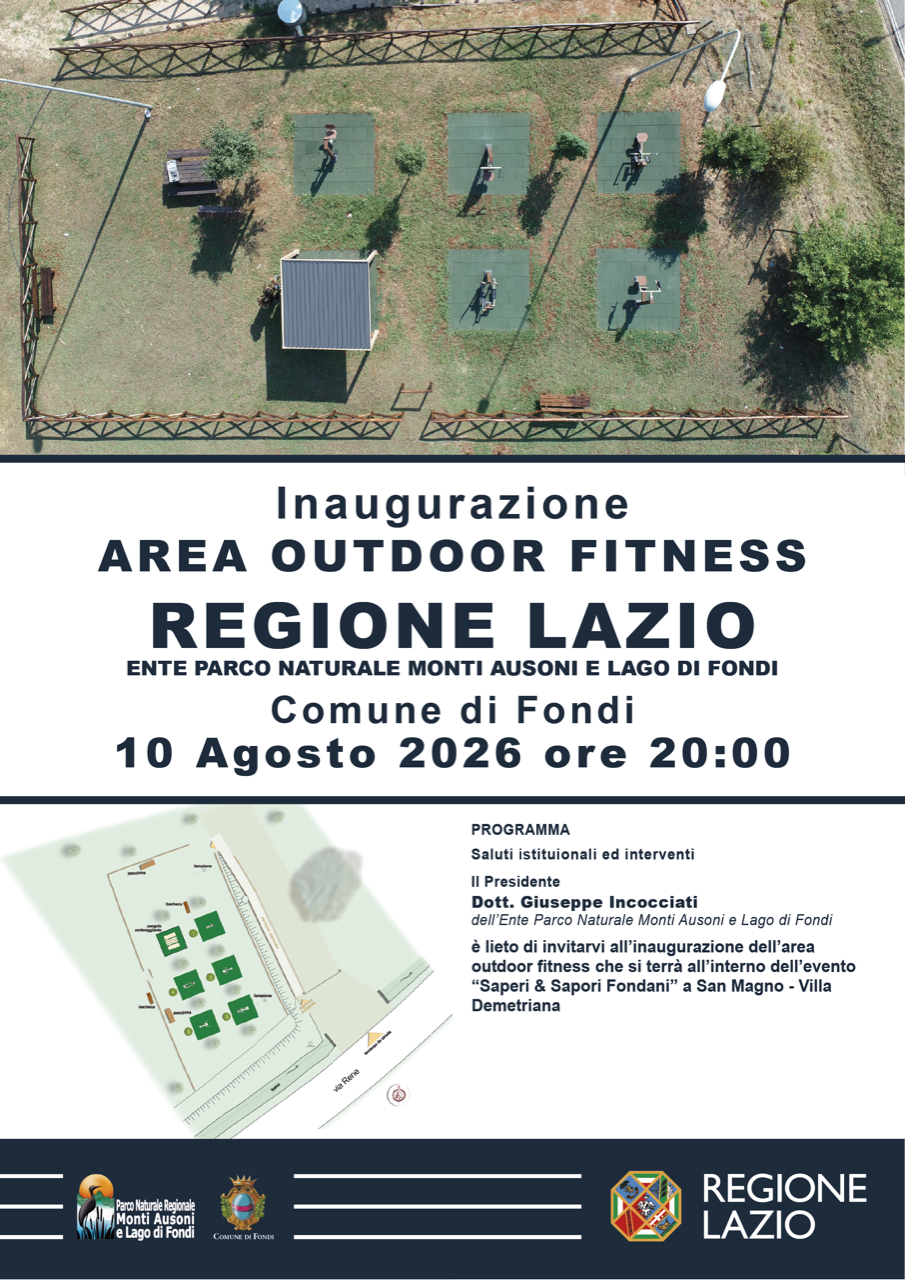 Inaugurazione della nuova area outdoor per sport e tempo libero nel Comune di Fondi (LT)