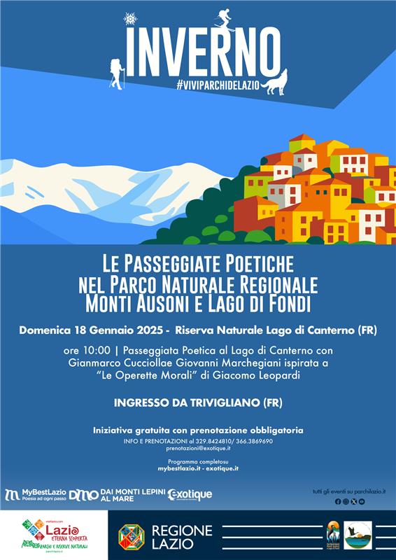 LE PASSEGGIATE POETICHE NEL PARCO DEI MONTI AUSONI E LAGO DI FONDI