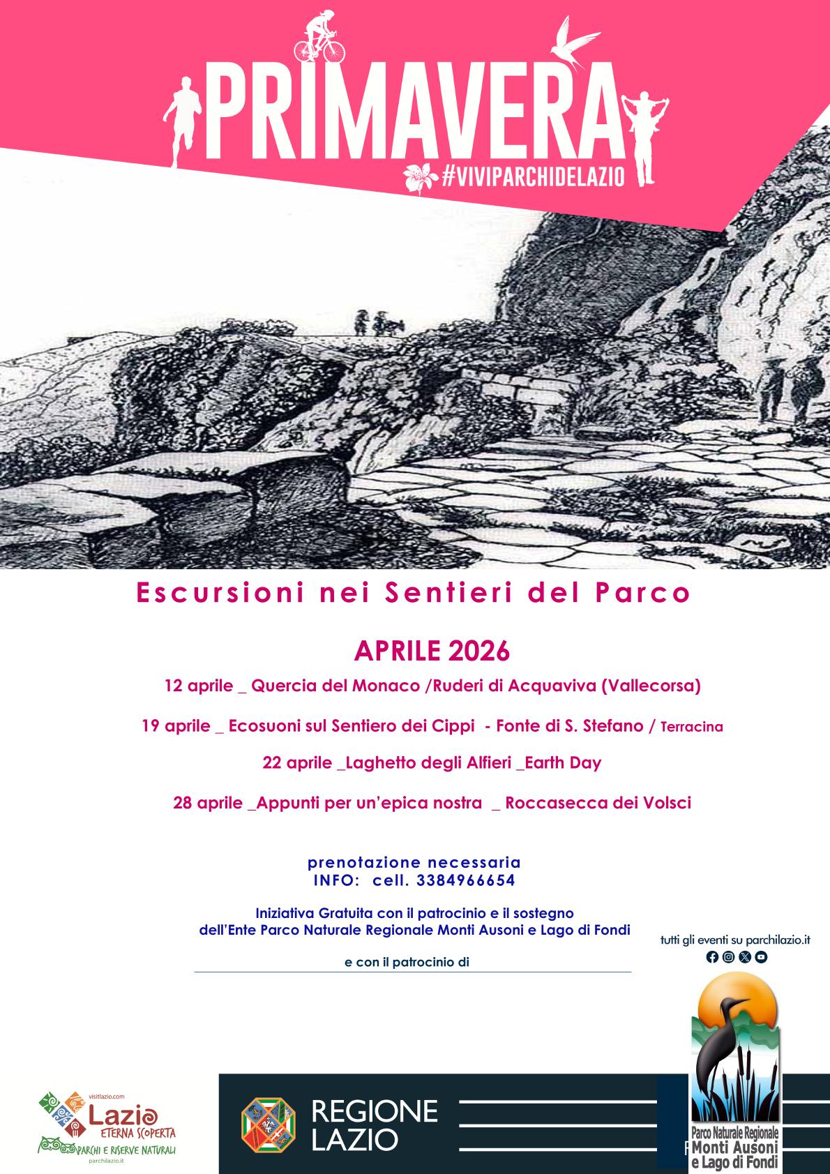 Escursioni nei Sentieri del Parco - 28 aprile - "Appunti per un'epica nostra Roccasecca dei Volsci"