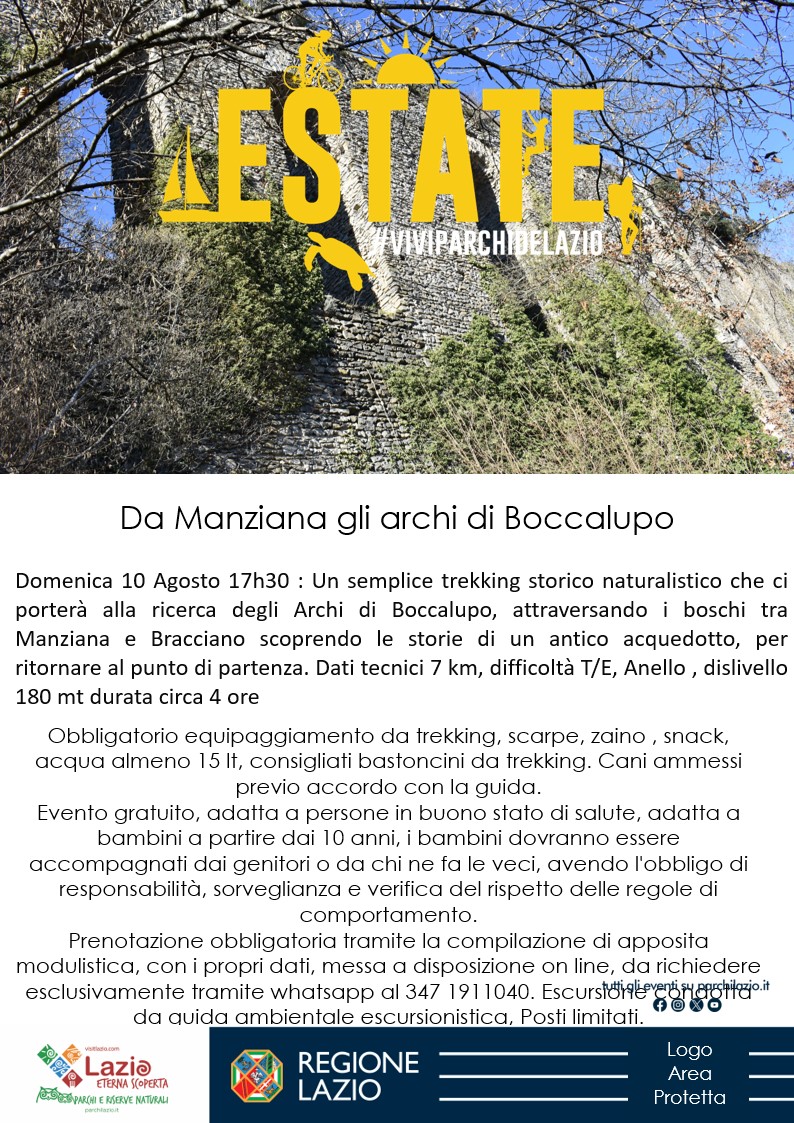 Da Manziana agli Archi di Boccalupo - TESORI NATURALI 2025