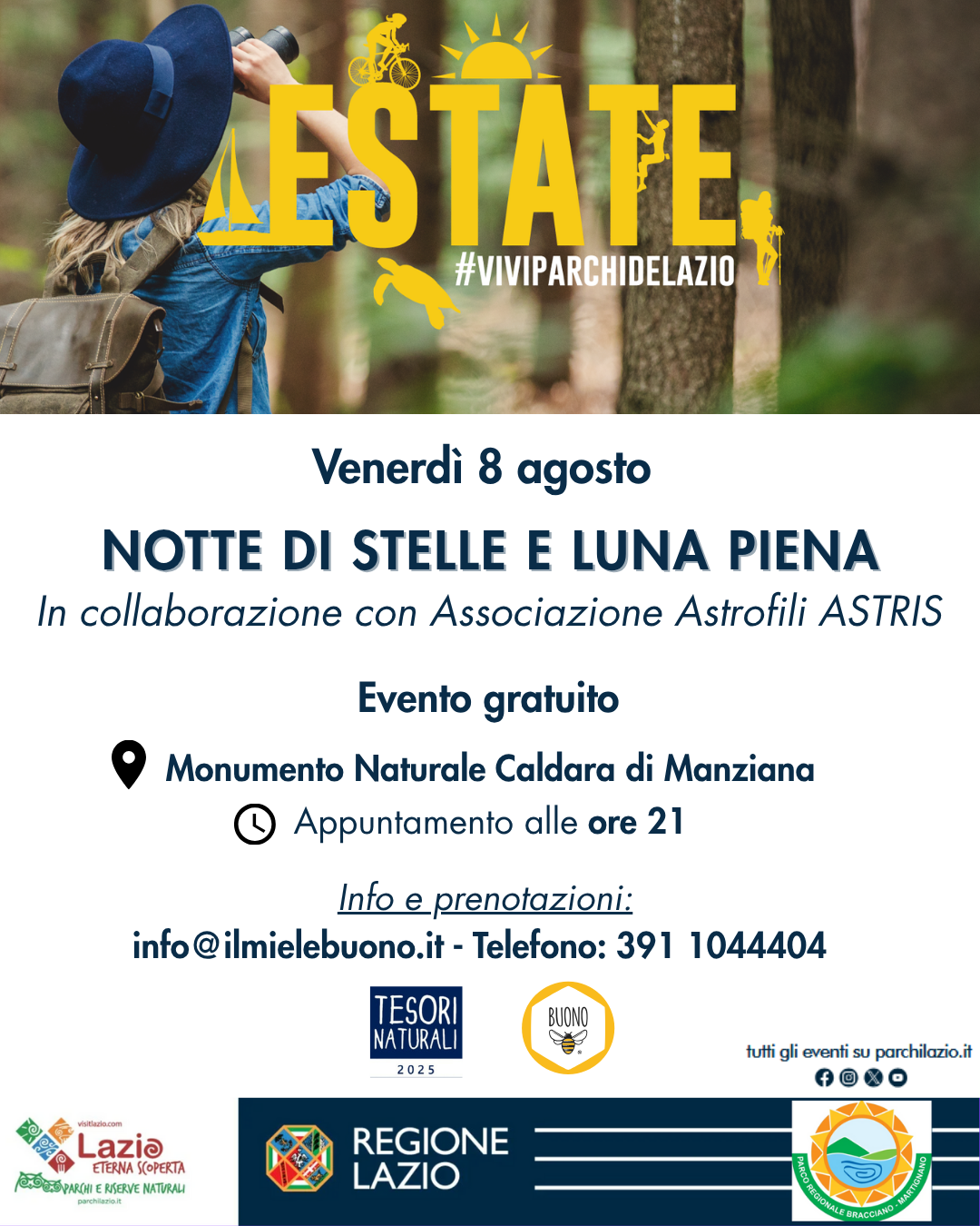 Notte di stelle e luna piena - TESORI NATURALI 2025