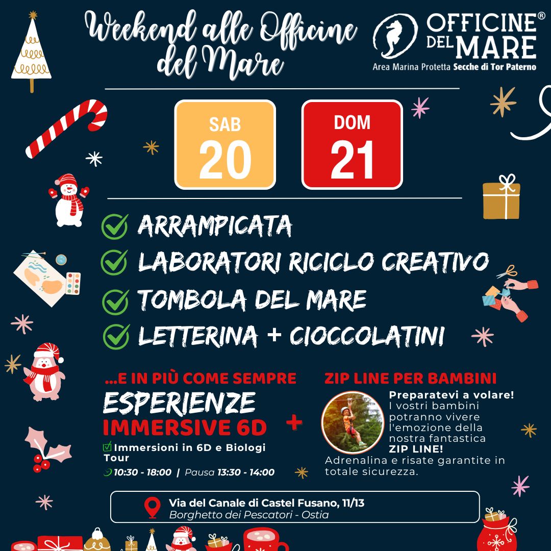 Aspettando il Natale… Un weekend speciale tra mare, gioco e magia alle Officine del Mare 🎅
