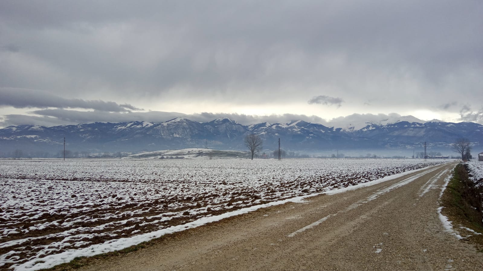 Piana della Riserva Naturale innevata