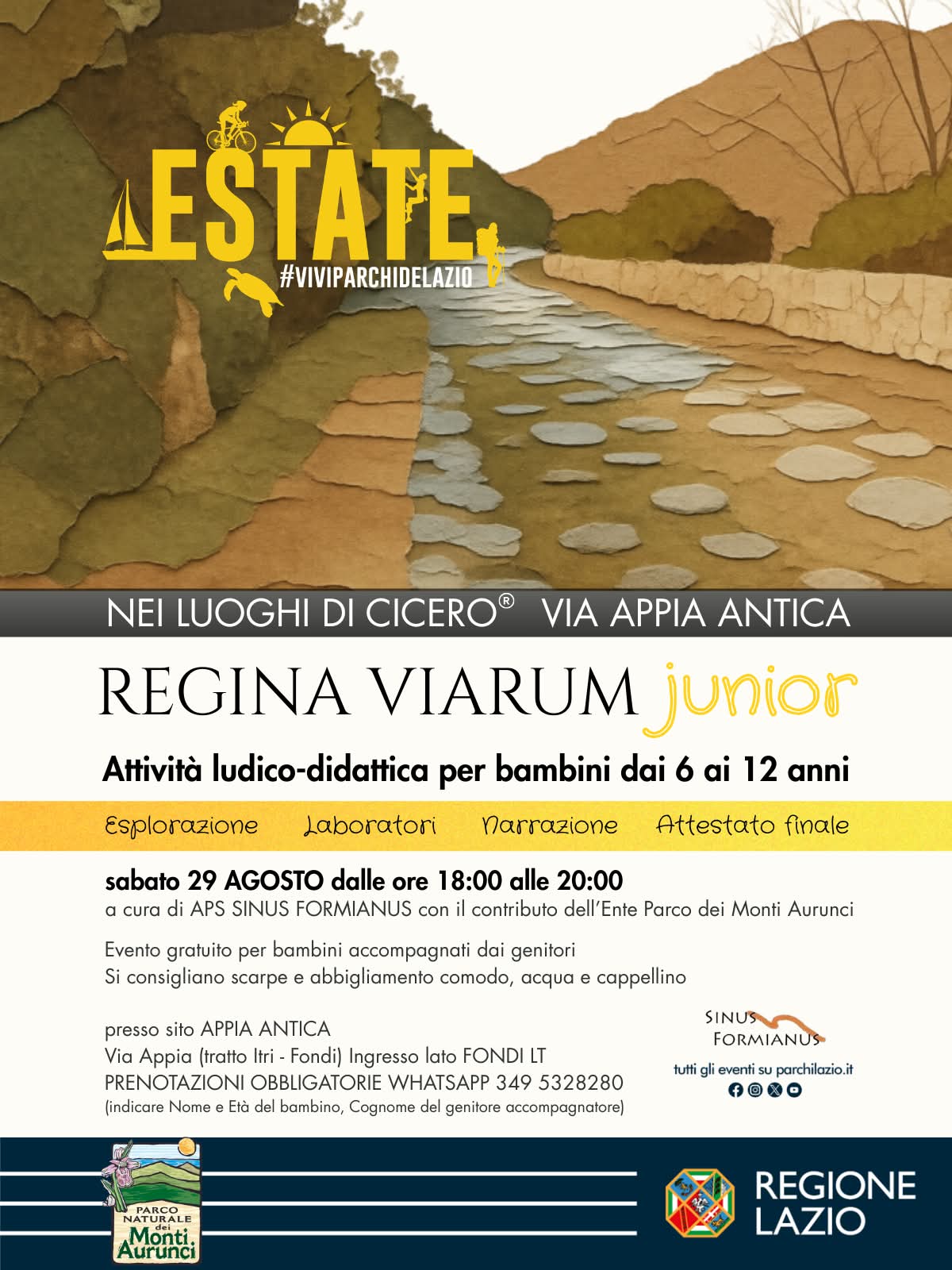 Regina Viarum Junior: alla scoperta della Via Appia Antica