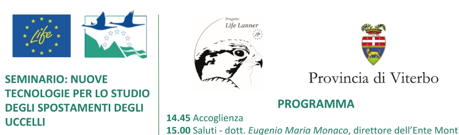 Progetto LIFE Lanner: un seminario sulle tecnologie per lo studio dello spostamento degli uccelli