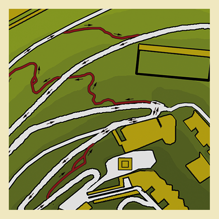 Cartina del sentiero Mountain Bike