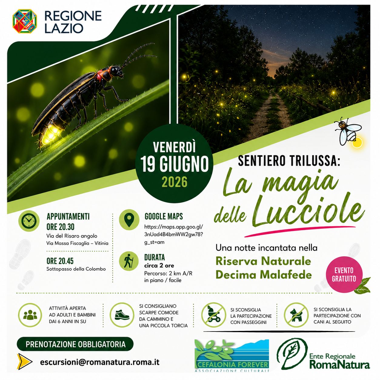Passeggiata sul Sentiero Trilussa: La magia delle Lucciole