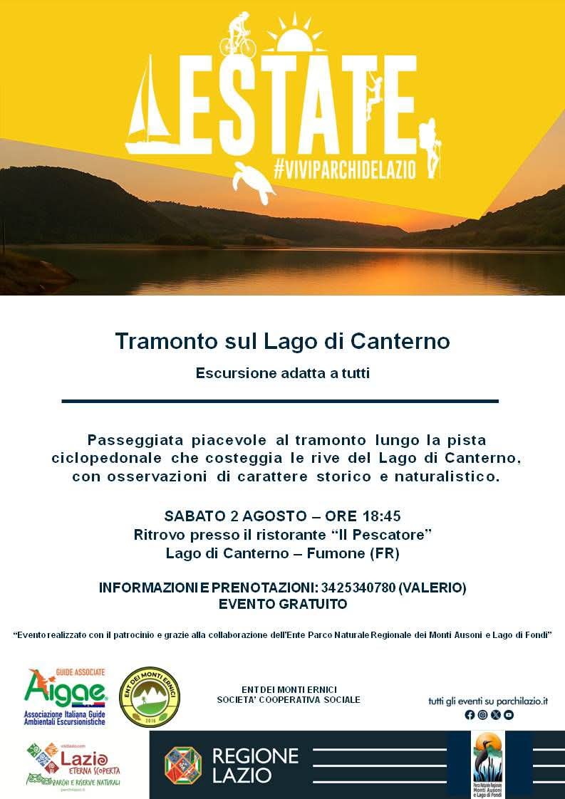 Tramonto sul Lago di Canterno<br /> Sabato 2 agosto 2025