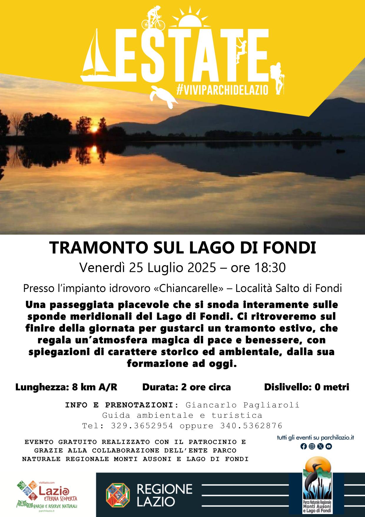 Tramonto sul Lago di Fondi