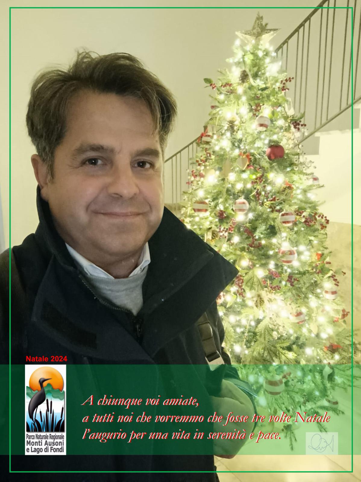 Le parole di ringraziamento e di augurio per le festività natalizie a tutto il personale e agli Operatori del Parco, da parte del Direttore