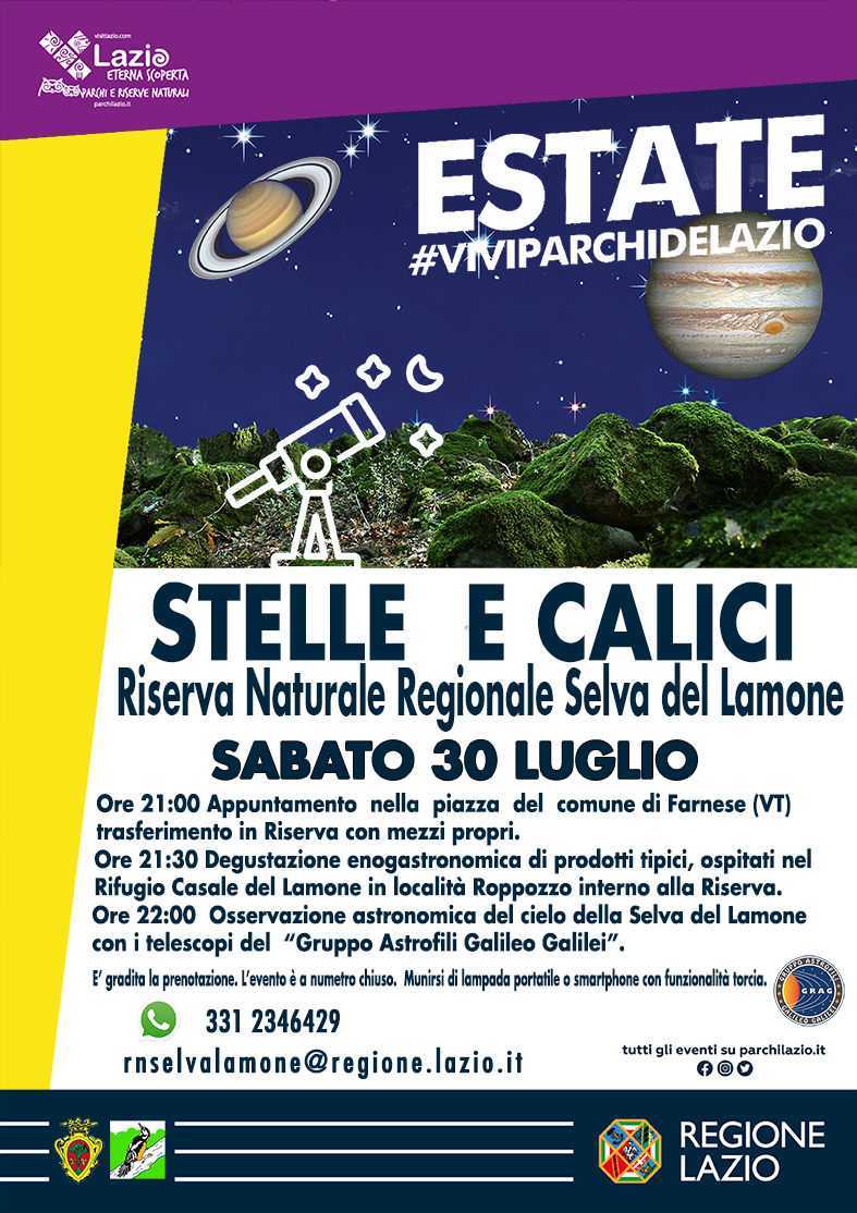 Osservazione astronomica del cielo della Selva del Lamone e degustazione enogastronomica