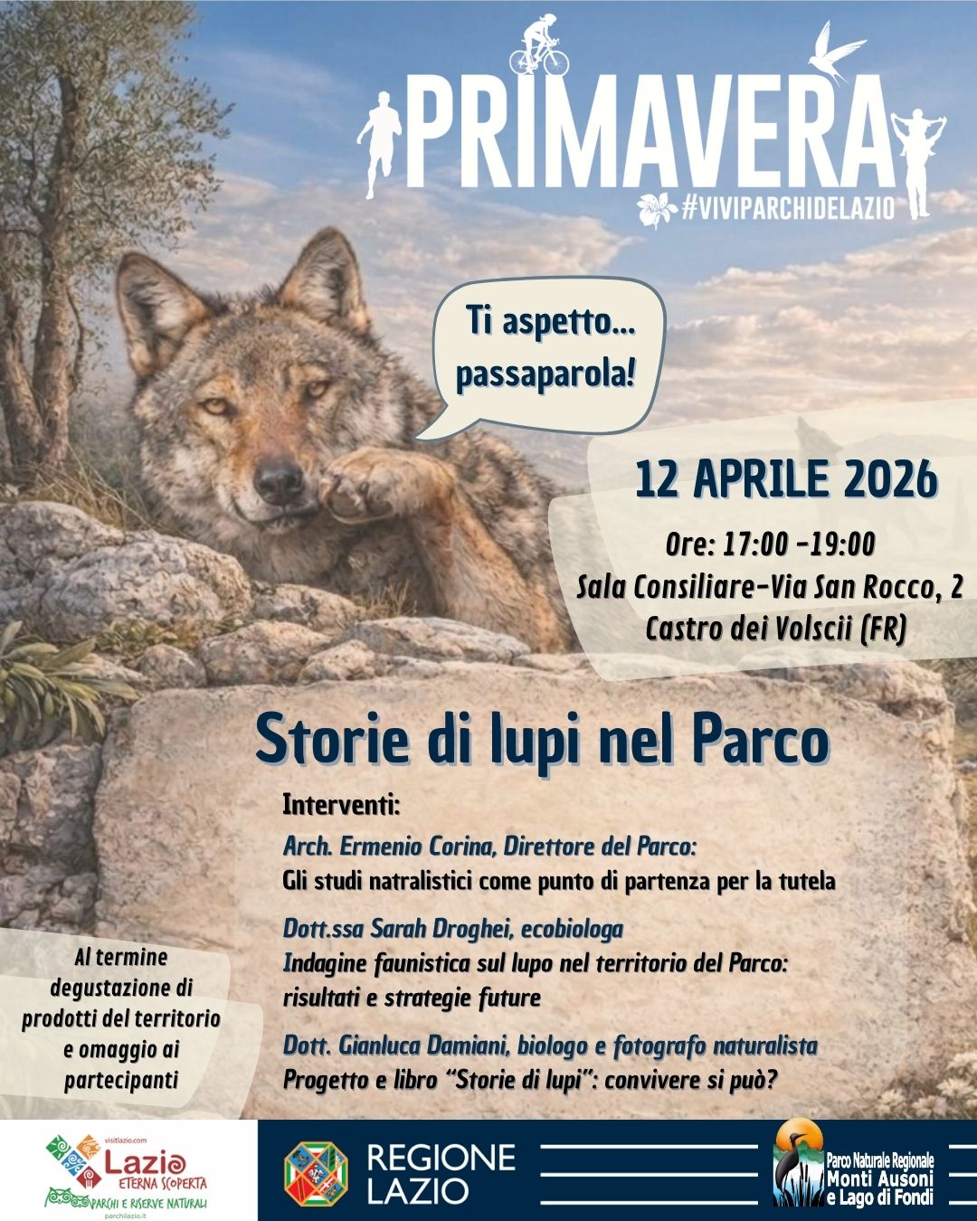 STORIE DI LUPI NEL PARCO NATURALE MONTI AUSONI E LAGO DI FONDI