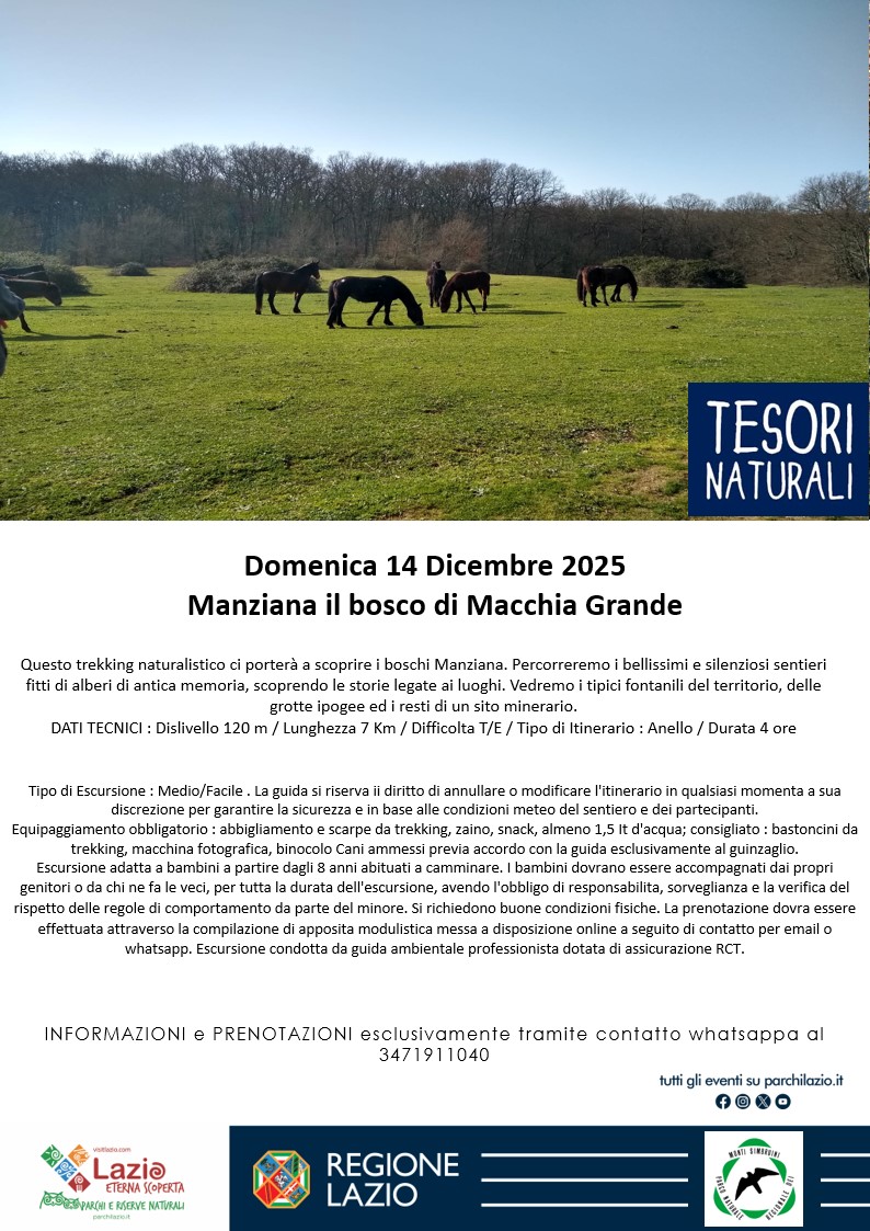 Manziana il bosco di Macchia Grande - TESORI NATURALI 2025