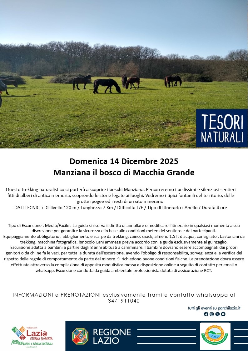Manziana il bosco di Macchia Grande - TESORI NATURALI 2025