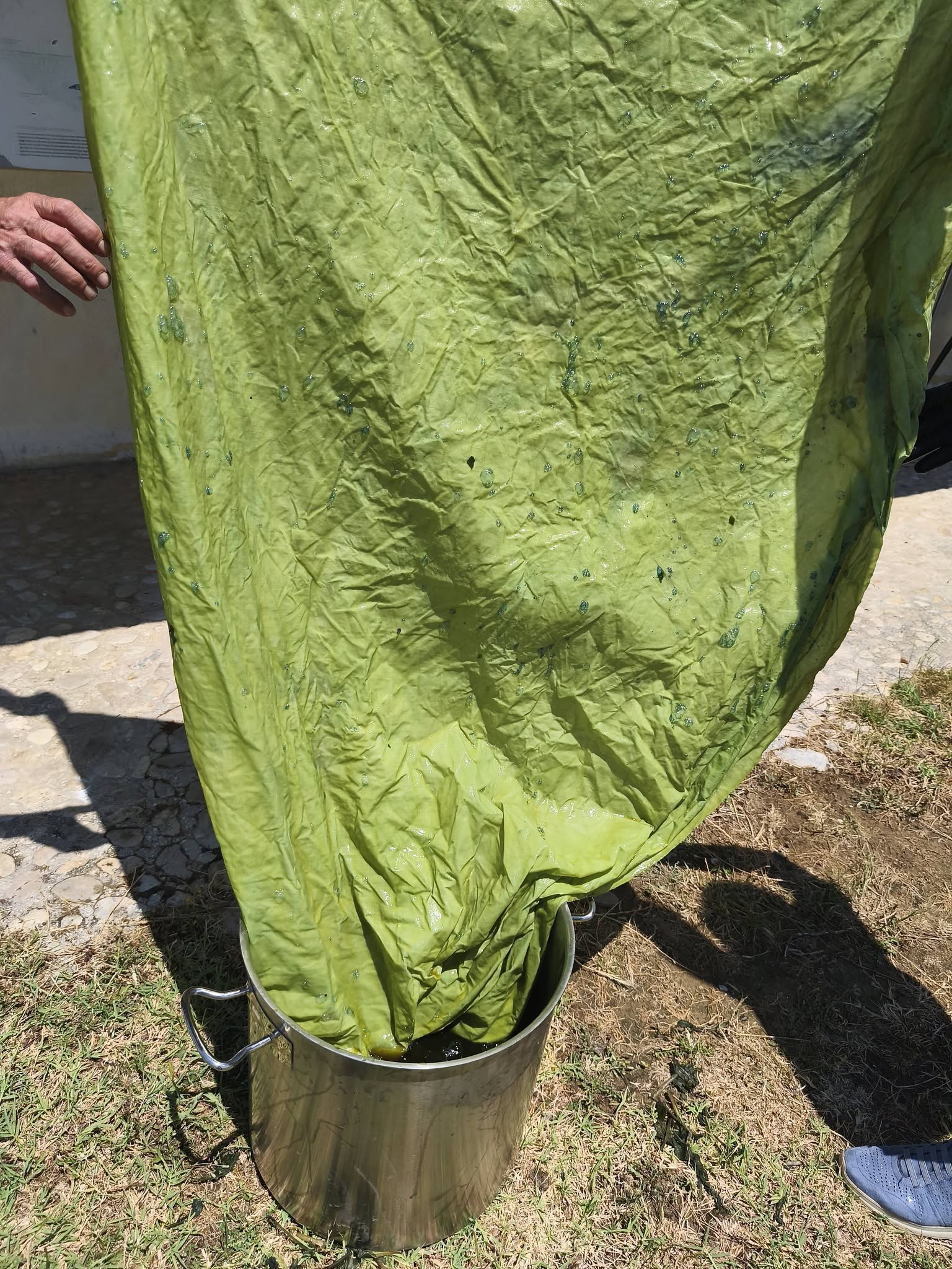 tessuto dopo il bagno di colore