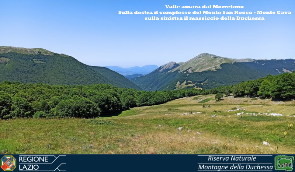 Valle Amara con il complesso del Monte San Rocco - Monte Cava a nord