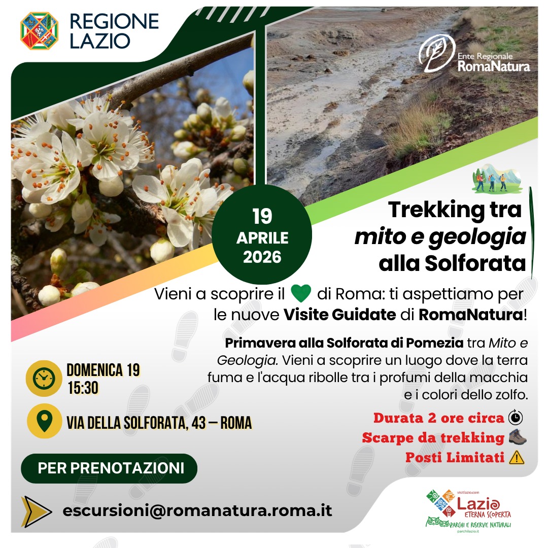 Visita Naturalistica Domenica 19 Aprile alla Solforata di Decima Malafede